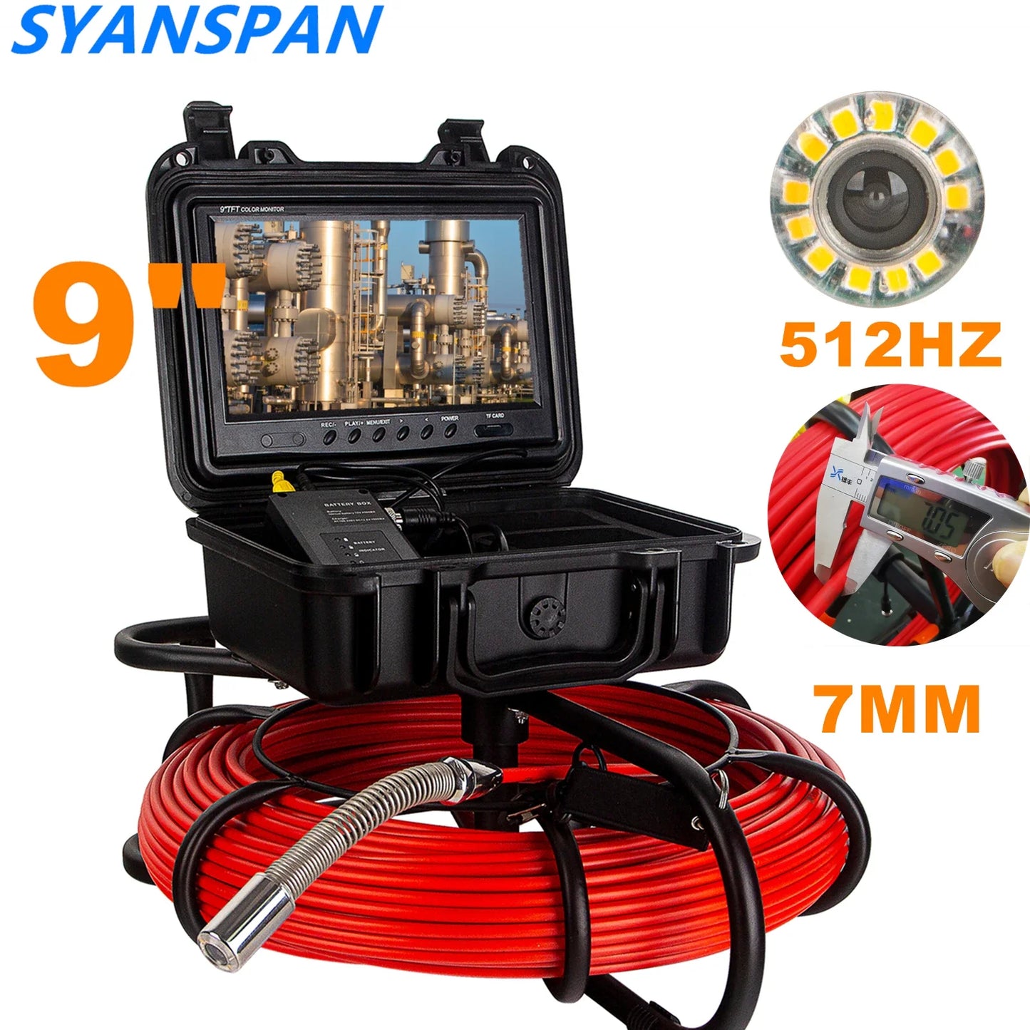 Sewer Pipe Inspection Camera Head 23MM 512HZ Sonde Transmitter+Self Leveling Balancig Drain Industrail Endoscope Waterproof IP68