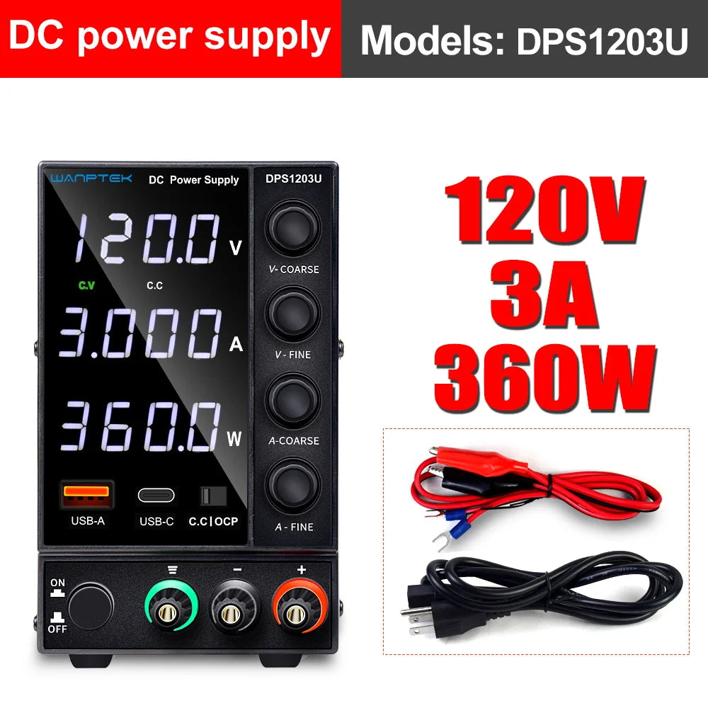 DC power supply adjustable 4 digit lab Bench power source 30V 10A 60V 5A AC switching Stabilized power supply Wanptek DPS3010U
