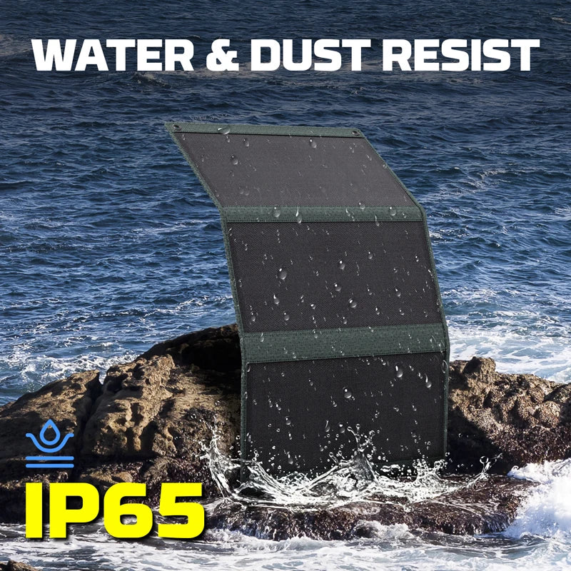 POWERWIN PWS30 Foldable 33W Solar Panel ETFE High Efficiency, Lightweight & Waterproof for Outdoor Camping/RV