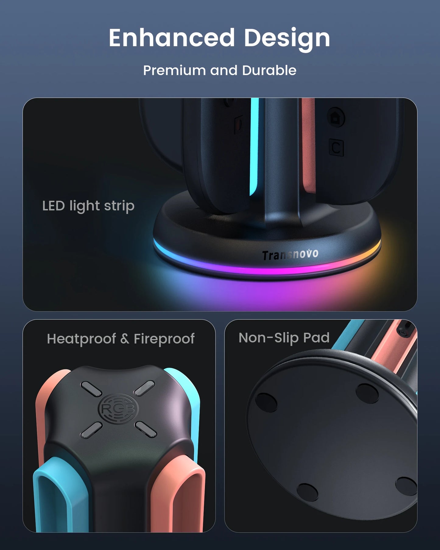 4-slot Charging Dock for Nintendo Switch2 Organized Desk Space LED Smart Indicator with 9 RGB Mode Safety Charge Peotection