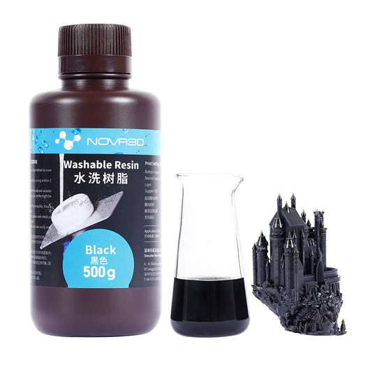 NOVA3D Water Washable Resin UV Curing Photopolyme 3D Printer Resin For Photon MONO X ELEGOO Grey White Black 500g