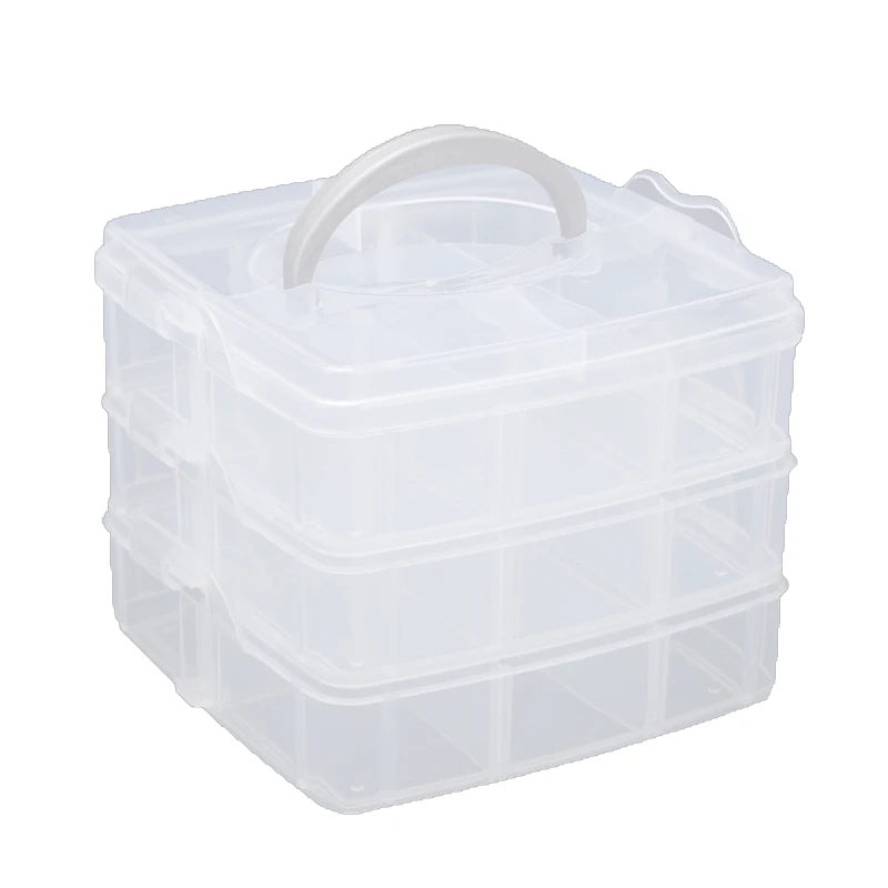 Transparent Jewelry Storage Box Large-Capacity Finishing Box Necklace Ring Stud Earrings Storage Box Jewelry Box Ornament Box
