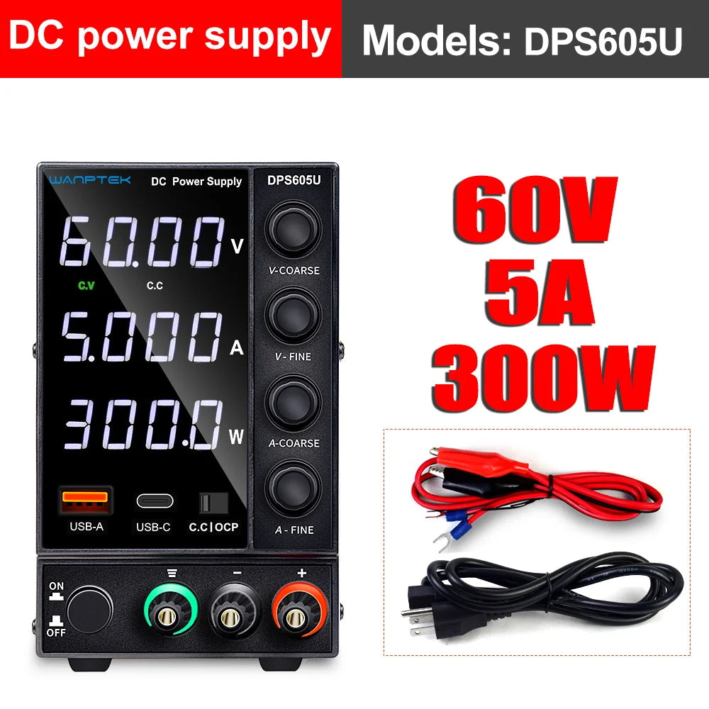 DC power supply adjustable 4 digit lab Bench power source 30V 10A 60V 5A AC switching Stabilized power supply Wanptek DPS3010U