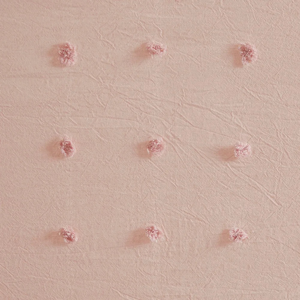 Bathroom Products Cotton Jacquard Pom Pom Shower Curtain