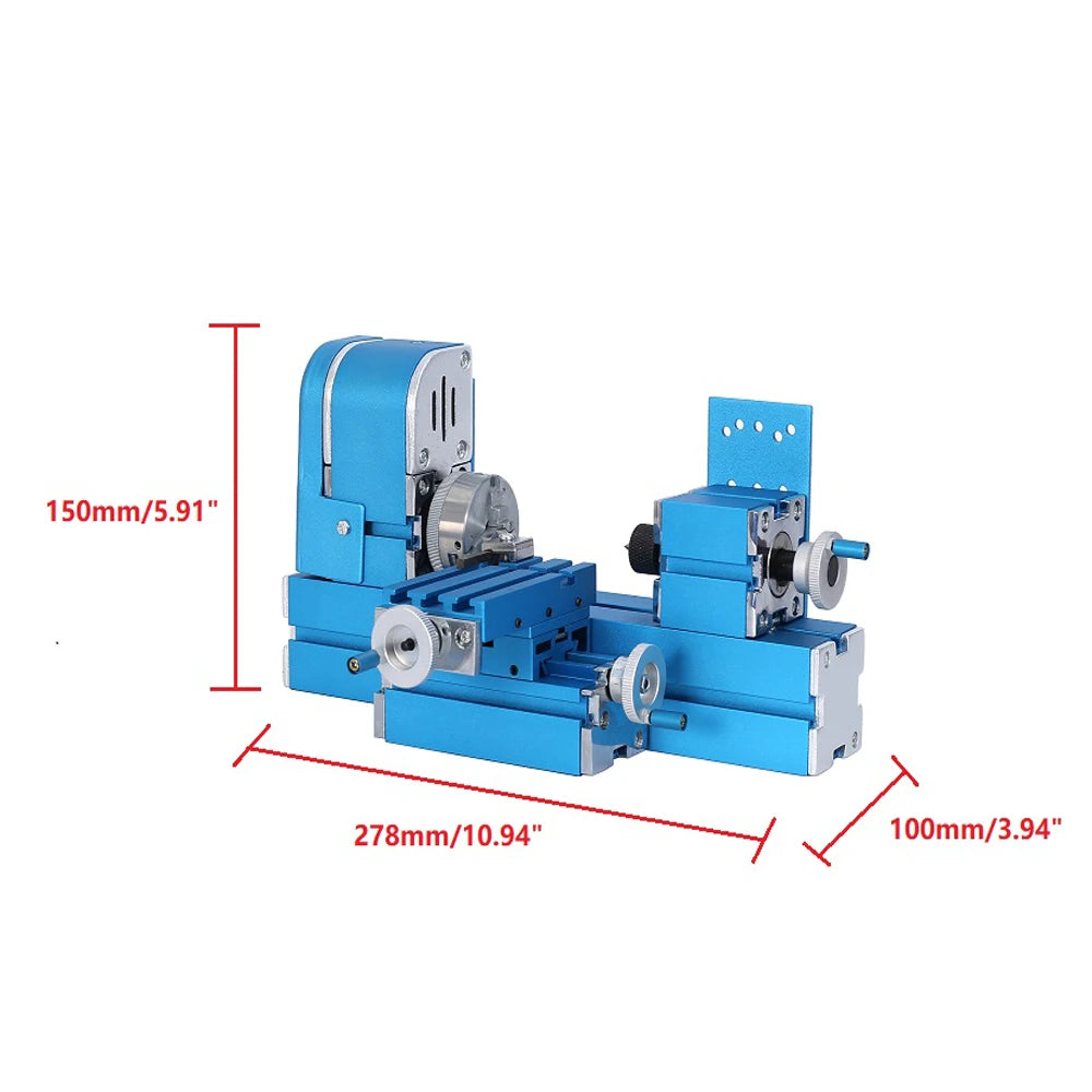 DIY BigPower Mini Metal Rotating Lathe, 24W 10000r/min Motor, Standardized Children Education Best Gift