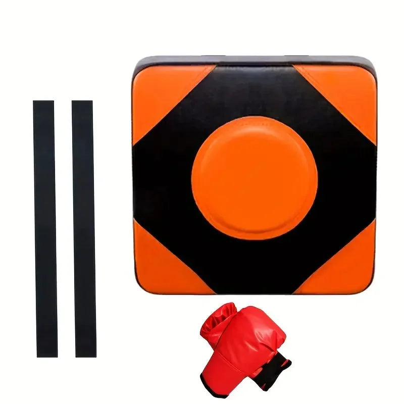 Square Wall Target PU Leather Boxing Training Sandbag Adjustable Height Wall Punching Pad Wall Sandbag for Fitness Taekwondo