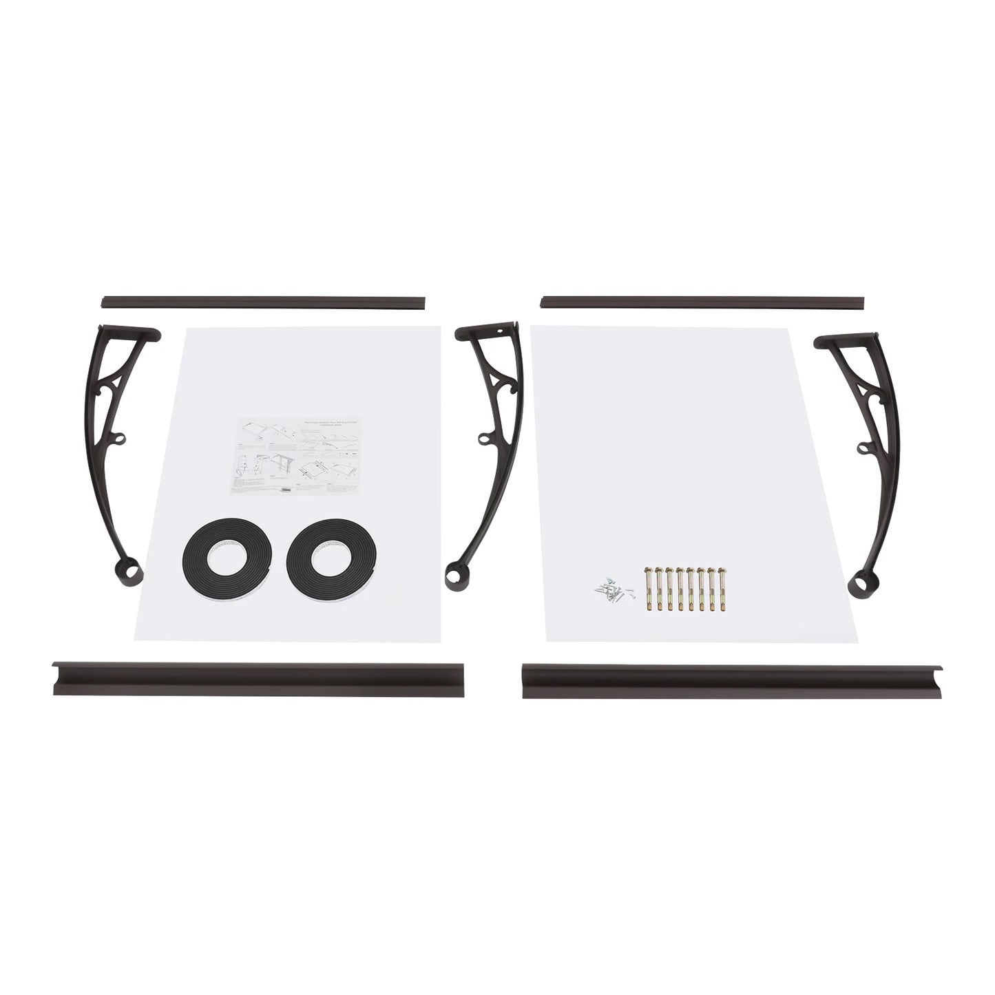 Modern Aluminum Alloy, PC Board Front Door Awning, Window Door Awning Canopy, Arched Rain Shelter