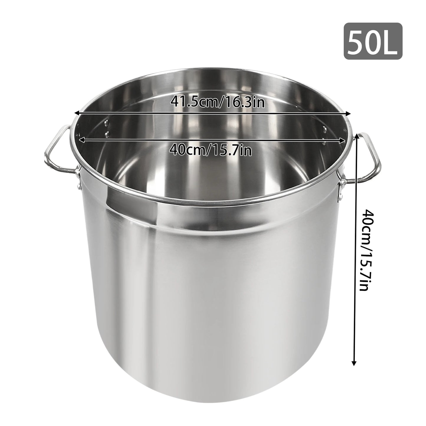 Durable Stainless Steel Stock Pot With Cover And Handles