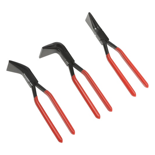 3Pcs Metal Bending Pliers Set, Straight & 45° & 90° Hand Seamers Sheet Metal Tools for Bending & Flattening Sheet Metal