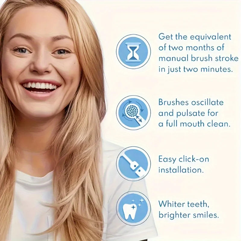 Electric Toothbrush Rotary Cleaning Teeth Brush Waterproof Electronic Tooth Brush With Timer USB Rechargeable Toothbrush 10 head