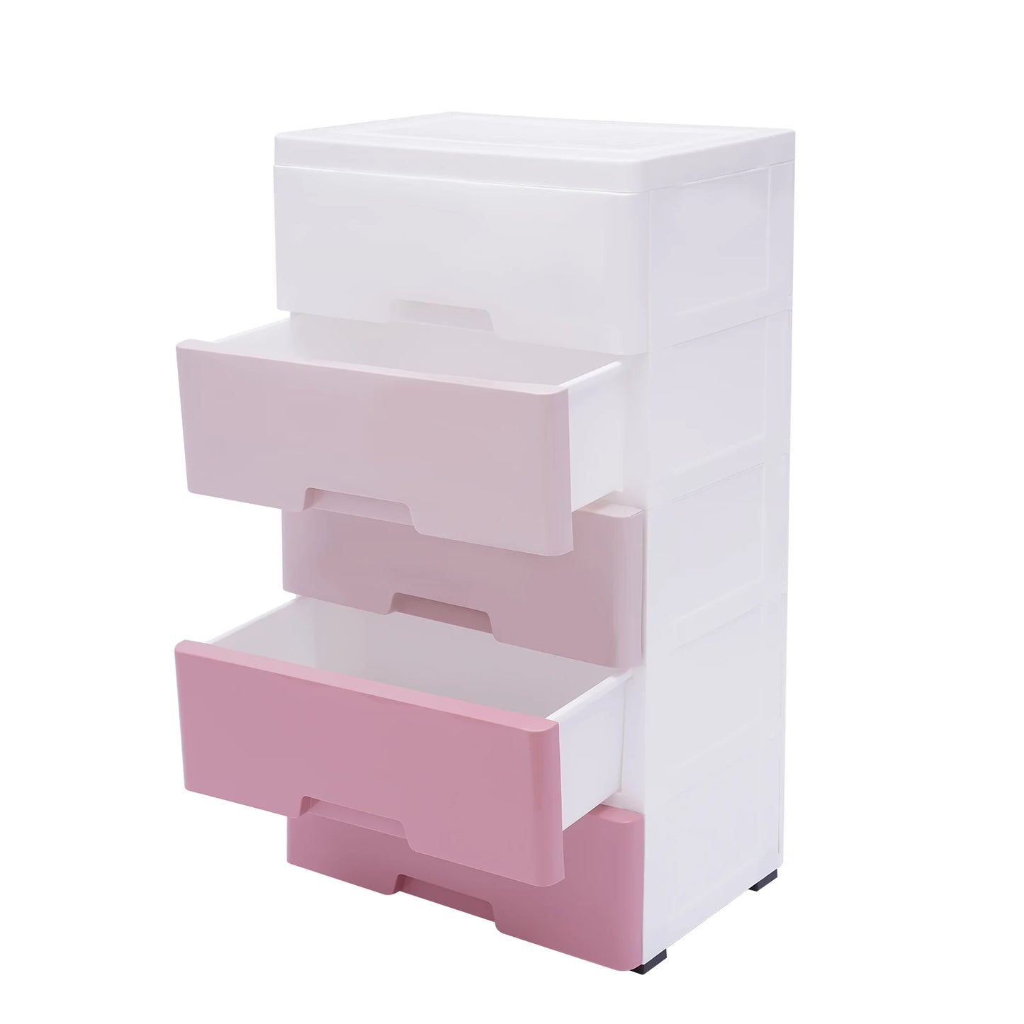 LOYALHEARTDY 5 Layer Clothes Cabinet Drawers Storage Bins Boxes Home PP Storage Small Pink Closet Toys Organizer Cupboard Shelf