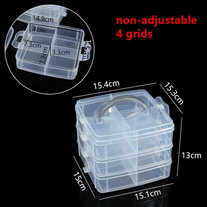 Transparent Jewelry Storage Box Large-Capacity Finishing Box Necklace Ring Stud Earrings Storage Box Jewelry Box Ornament Box