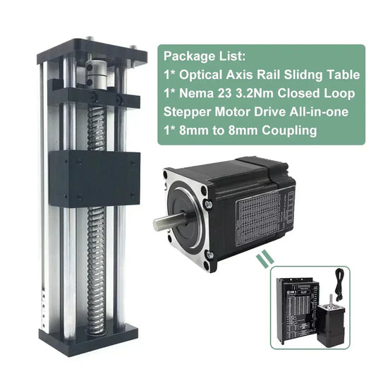 Motor Nema23 Motor Linear Rail Table Kit Motorized Ball Screw Module Sliding Table Motion Stage Single Axis SFU1605 CNC XYZ Axis