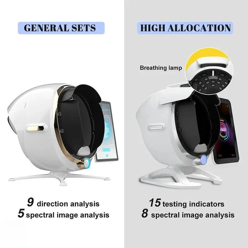 Bitmoji 3D skin analyzer Big Screen A6 Magic Mirror Skin Analyzer Machine Facial Skin Analysis With Handheld Skin Microimager