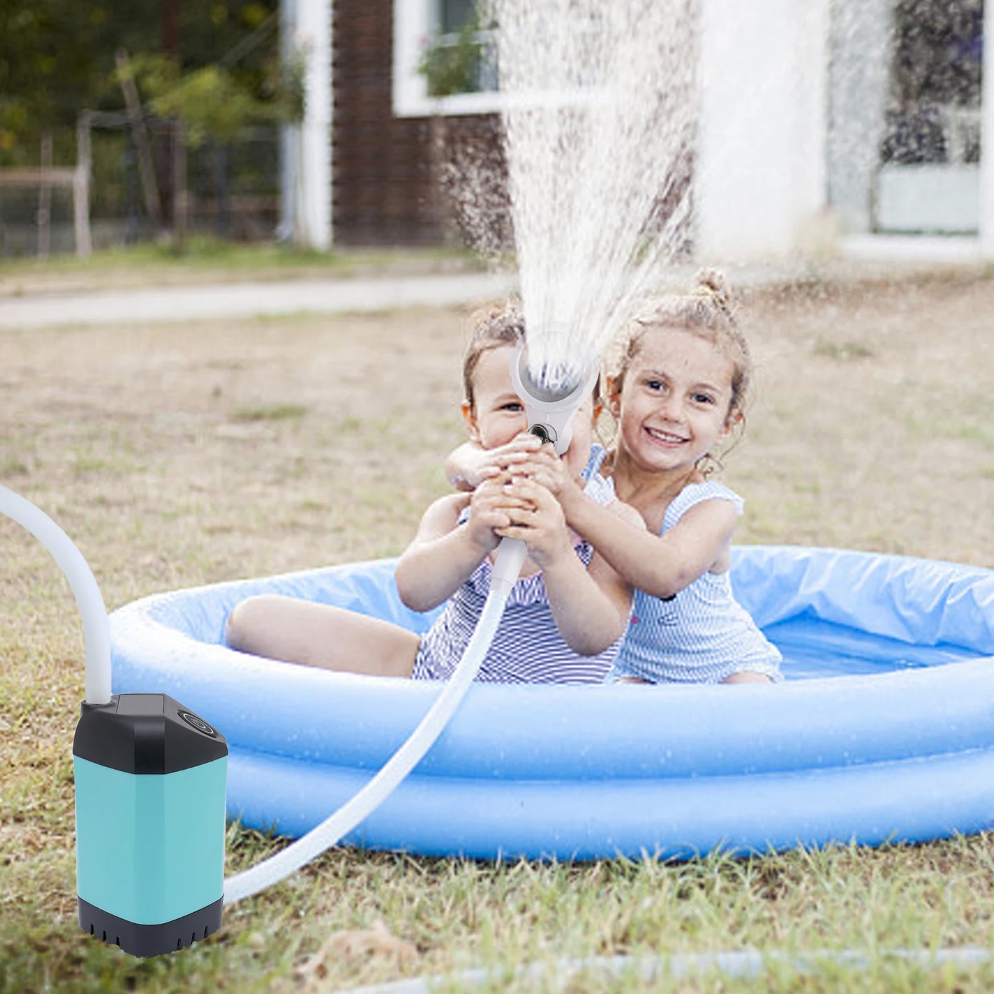 Outdoor Portable Camping Shower Electric Shower Pump Waterproof with Digital Display for Hiking Travel Beach Pet Watering