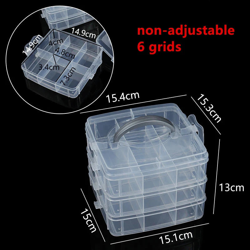 Transparent Jewelry Storage Box Large-Capacity Finishing Box Necklace Ring Stud Earrings Storage Box Jewelry Box Ornament Box