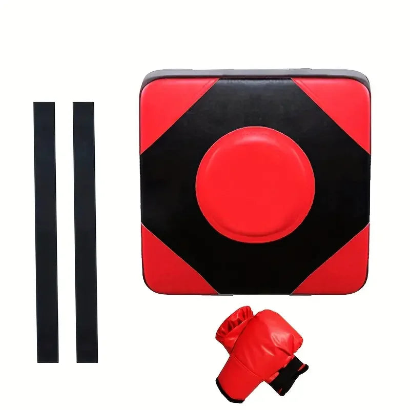 Square Wall Target PU Leather Boxing Training Sandbag Adjustable Height Wall Punching Pad Wall Sandbag for Fitness Taekwondo