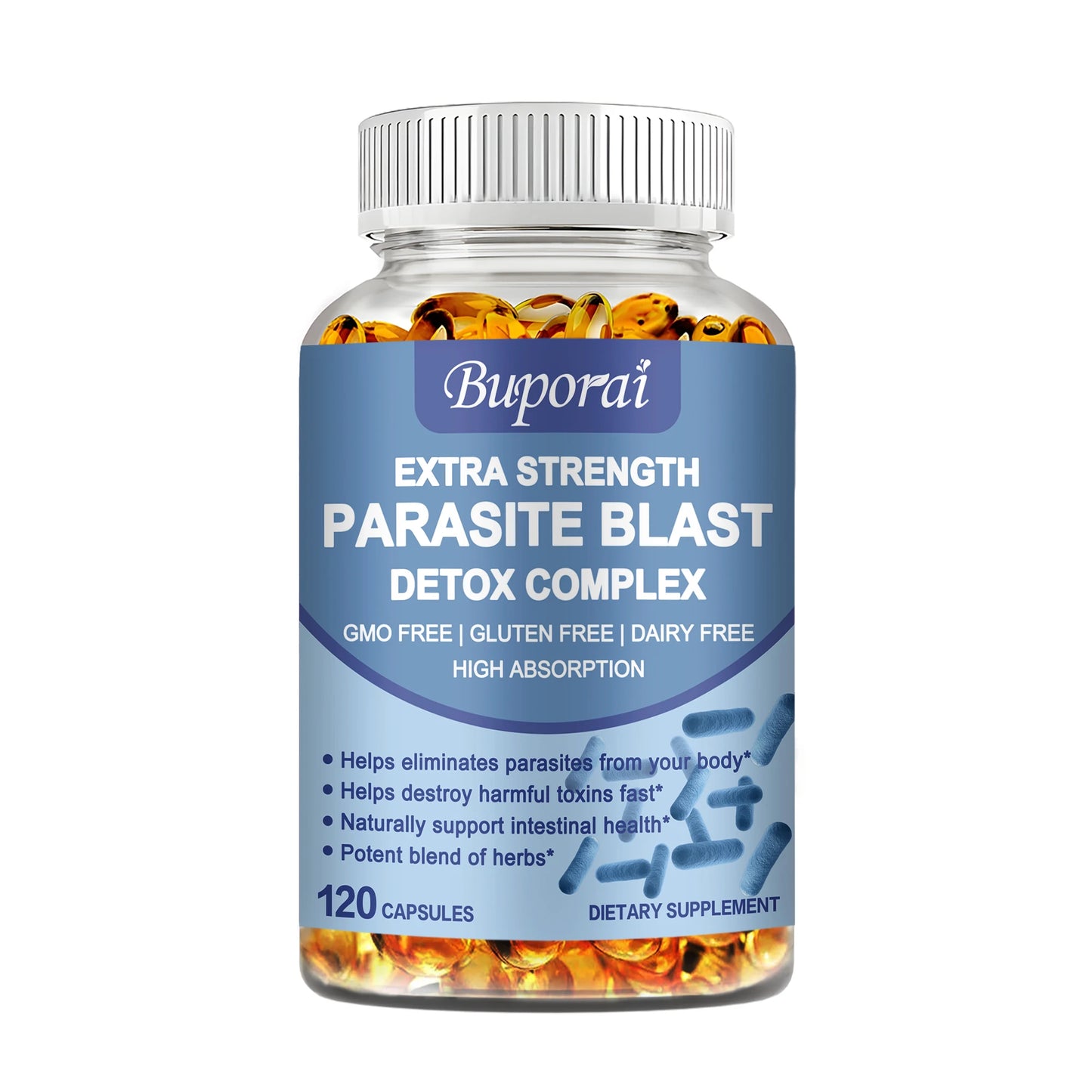 Parasite Blast Detox Complex - Eliminate Parasites, Cleanse The Intestines, and Improve Digestion - 120 Capsules