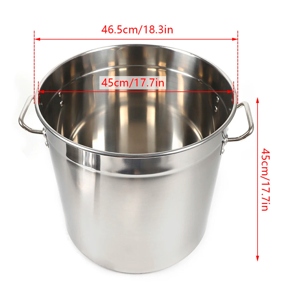 Durable Stainless Steel Stock Pot With Cover And Handles