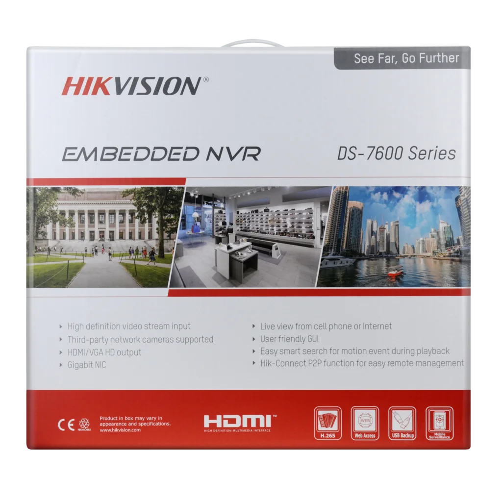Hikvision 4K NVR 8-CH DS-7608NXI-K2/8P 16-CH DS-7616NXI-K2/16P 8/16 POE Ports AcuSense Facial Recognition Network Video Recorder