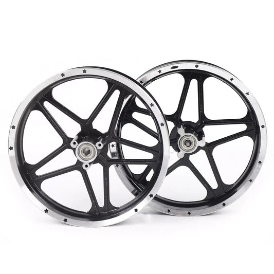 Rear and Front Wheels Set, 2.50-10 Tire Rim Hub, for 49cc-50cc Mini Pit Dirt Bike Wheel, Aluminum, 30*30*15cm