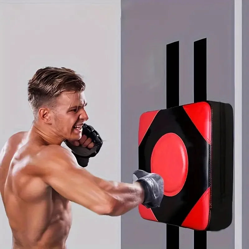 Square Wall Target PU Leather Boxing Training Sandbag Adjustable Height Wall Punching Pad Wall Sandbag for Fitness Taekwondo