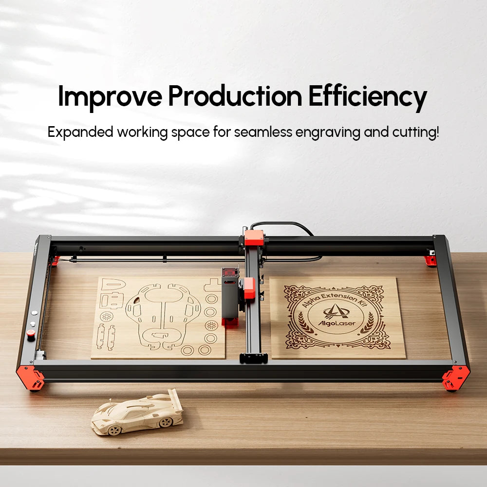 AlgoLaser DIY KIT /Alpha MK1/Alpha MK2 Y-Axis Extension Kit Laser Engraver Expand Working Area to 33.46" x 15.75"（850mm*400mm)