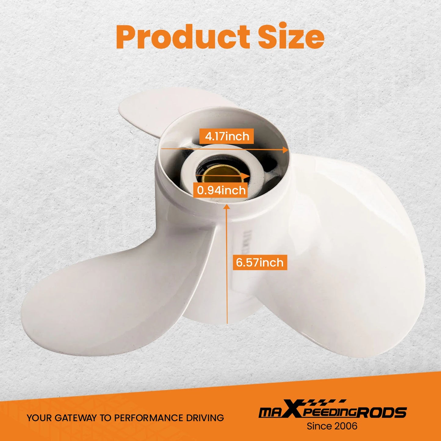 Boat Propeller for Yamaha 30hp Motor 11 1/8x13-G 3 Blade Aluminum 69W-45945-00-00 200340TLRB