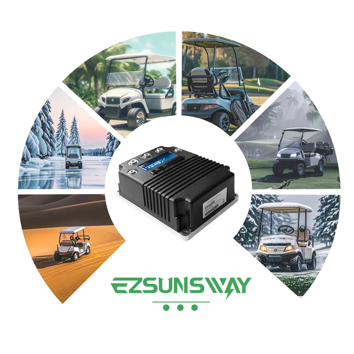 48V 400A 0-5KΩ DC Sepex Motor Controller for Curtis Ezgo Club Car Yamaha 1999-UP Golf Cart Electric Vehicle 1268-5403