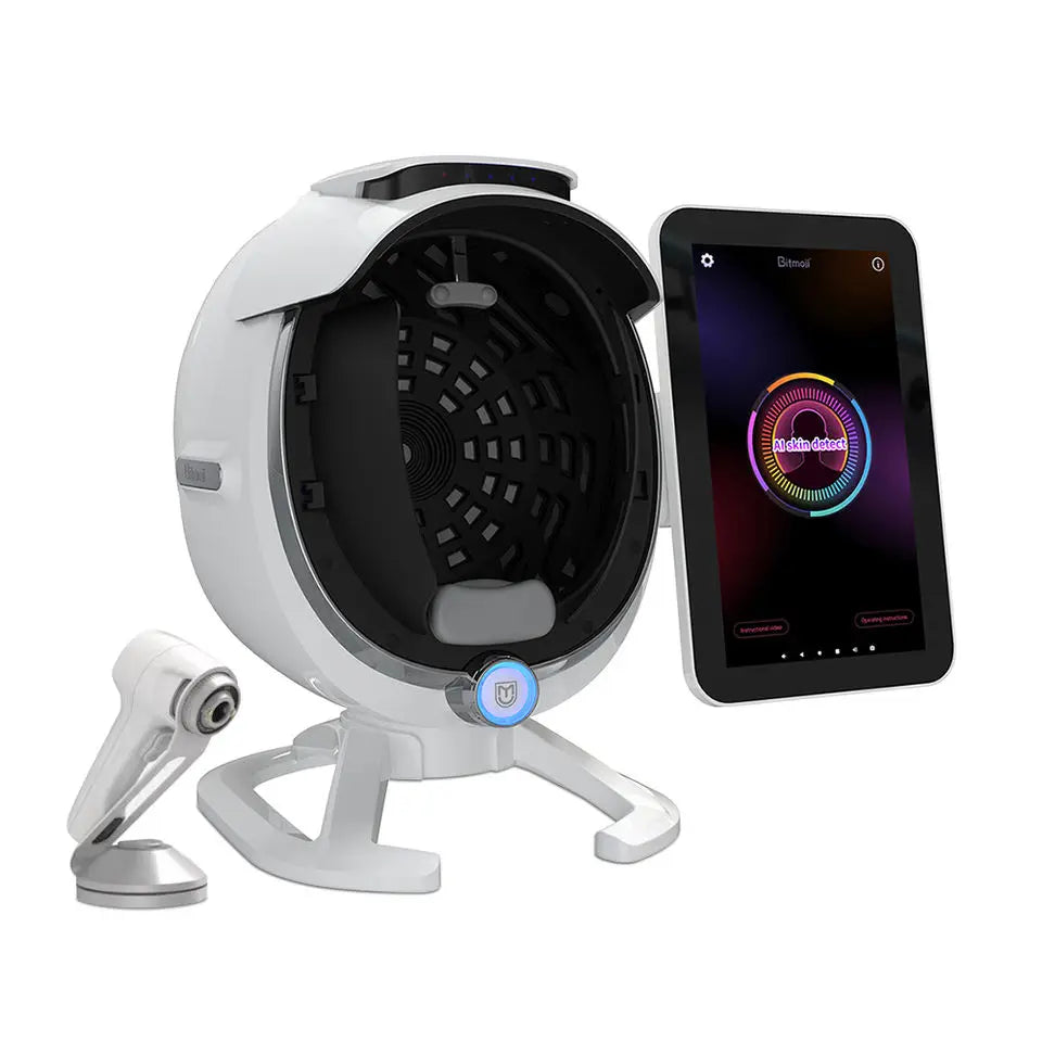 Bitmoji 3D skin analyzer Big Screen A6 Magic Mirror Skin Analyzer Machine Facial Skin Analysis With Handheld Skin Microimager