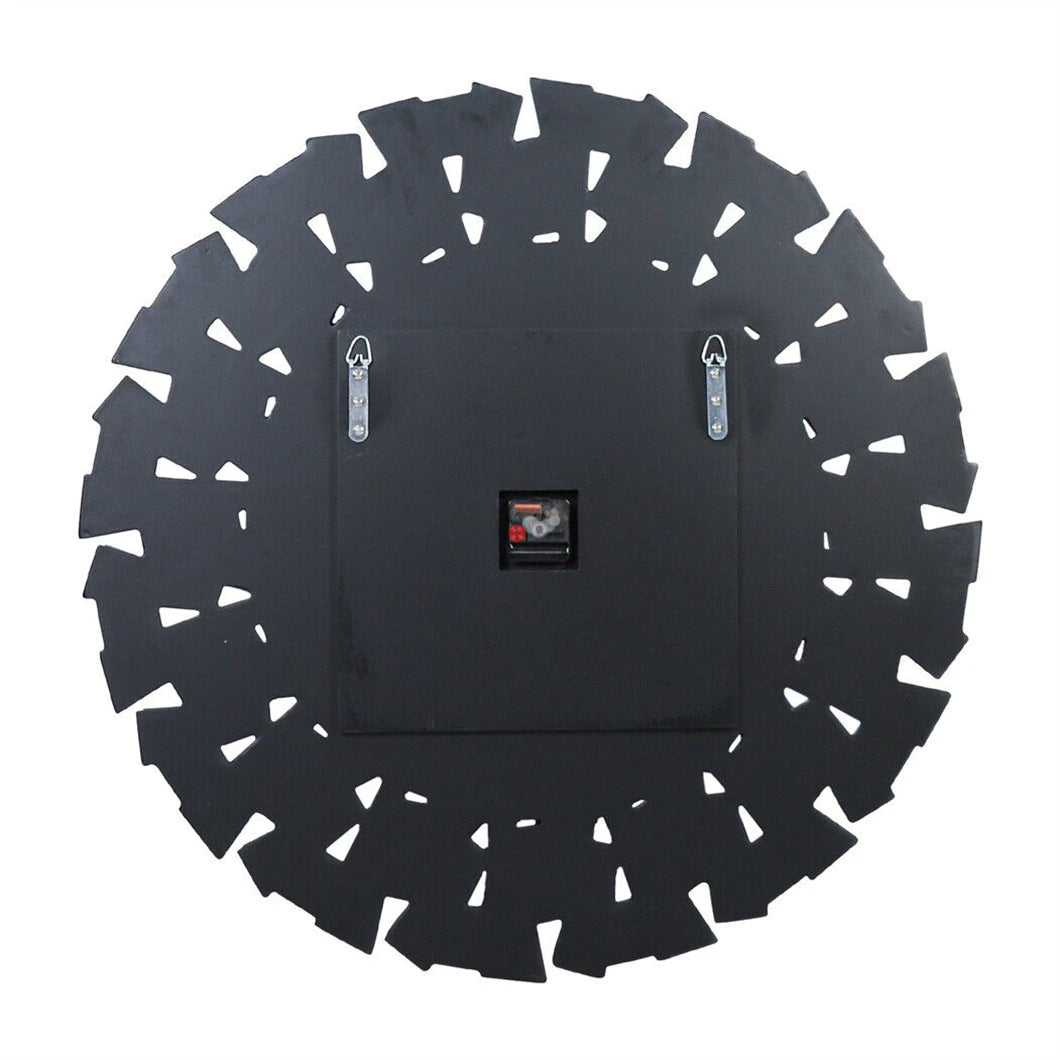 Large Wall Clock 3D Mirrored Clocks Sunburst Edge 32"/80CM Round Roman Numeral Modern Living Room Dining Room Fireplace Decor