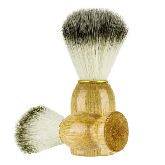 Natural Badger Hair Men's Shaving Brush Barber Salon Men Facial Beard Cleaning Appliance Shave Tool Razor Brush with Wood Handle