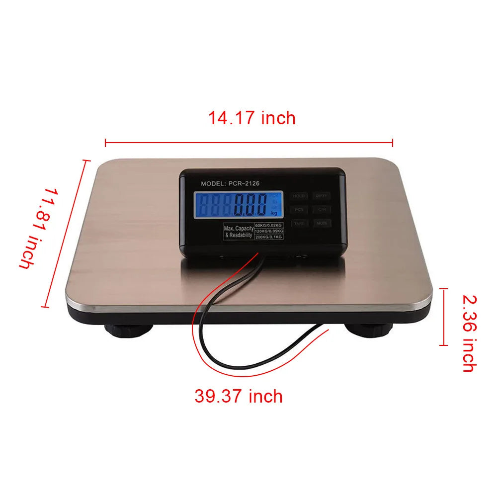 Lightweight Multipurpose Computing Digital Platform Weight Scale 300kg/0.1kg & 150kg/0.05kg W/ 2 Weighing Mode & 6 Function Keys