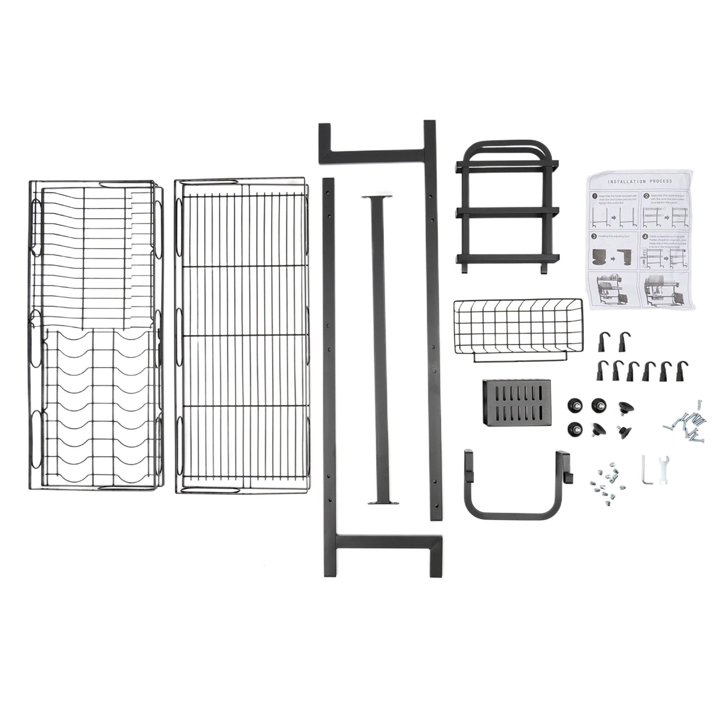 2Tier Over Sink Dish Drying Rack, Cutlery Drainer Kitchen Shelf Cup Organizing for Kitchen Counter-Space-Saving Dish Rack