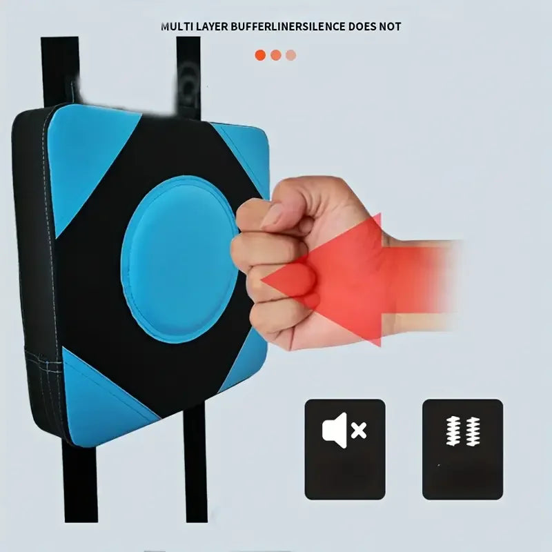 Square Wall Target PU Leather Boxing Training Sandbag Adjustable Height Wall Punching Pad Wall Sandbag for Fitness Taekwondo