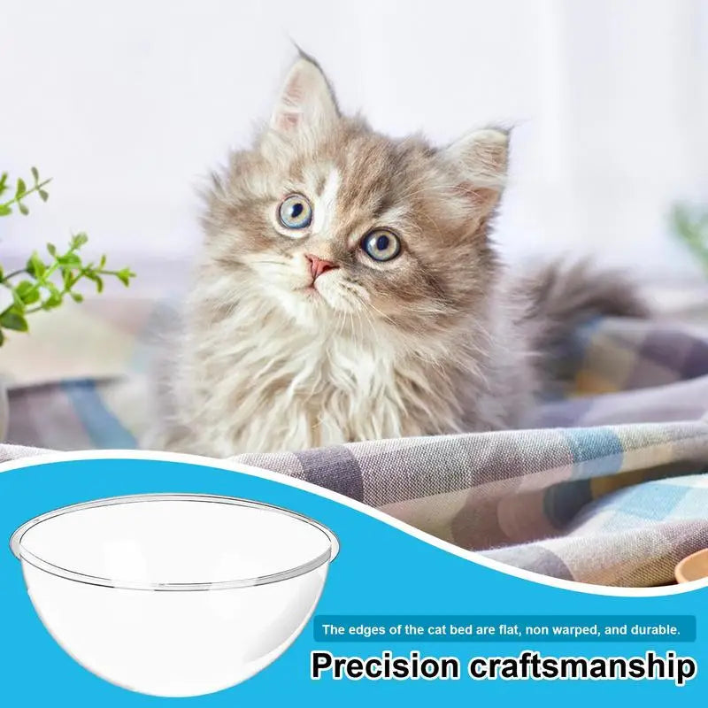 Space Capsule Cat Bed Nesting Bed Pet Supplies Indoors Outdoors Transparent Capsule Dome Cover Kitten Nest for Lounging Pets