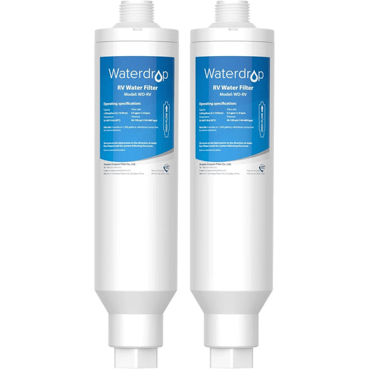 Waterdrop RV/Marine Water Filter, Camper Water Filter, NSF Certified, Inline Water Filter for RV, Garden Hose Filter
