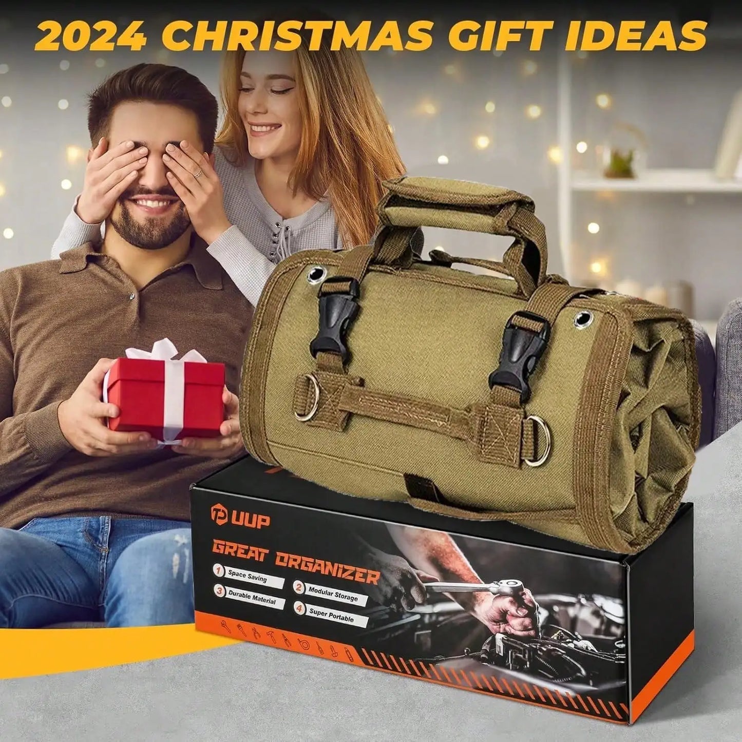 Tool Roll Bag Oxford Cloth, Roll Bag Storage Bag, Hardware Tool Storage Bag, With Removable Tool Bag, Waterproof, Waterproof