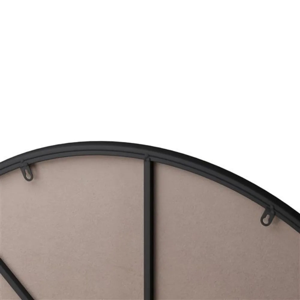 Wall Mirror 42 Inch Black Circular Mirror Metal Framed Mirror Round Vanity Mirror Dressing Mirror, for Bathroom, Living Room, Be