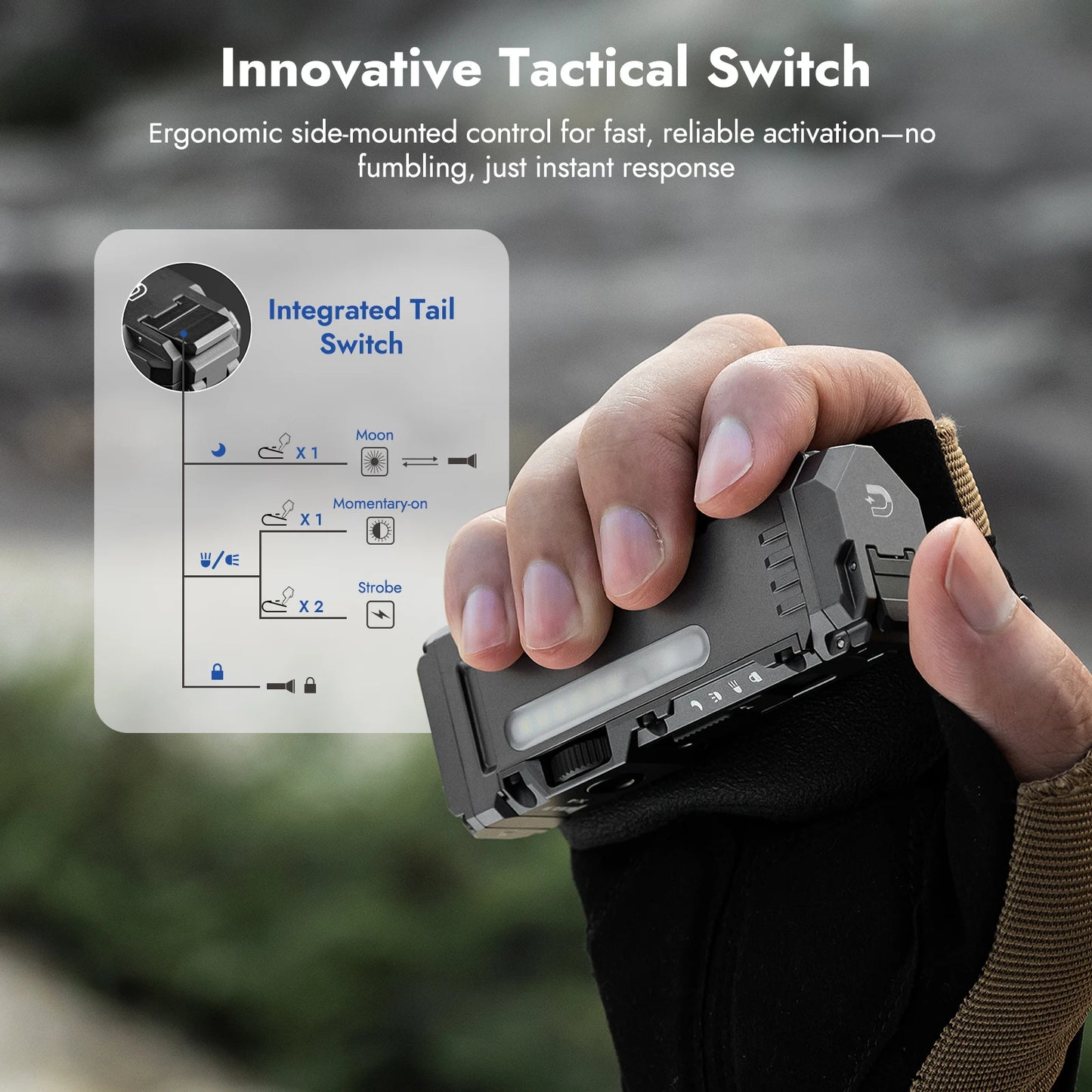 WUBEN X4 EDC Flat Flashlight with RGB Light, 1500 Lumens Mini Flashlight with Tactical Switch and Magnetic, IP68 Portable Pocket