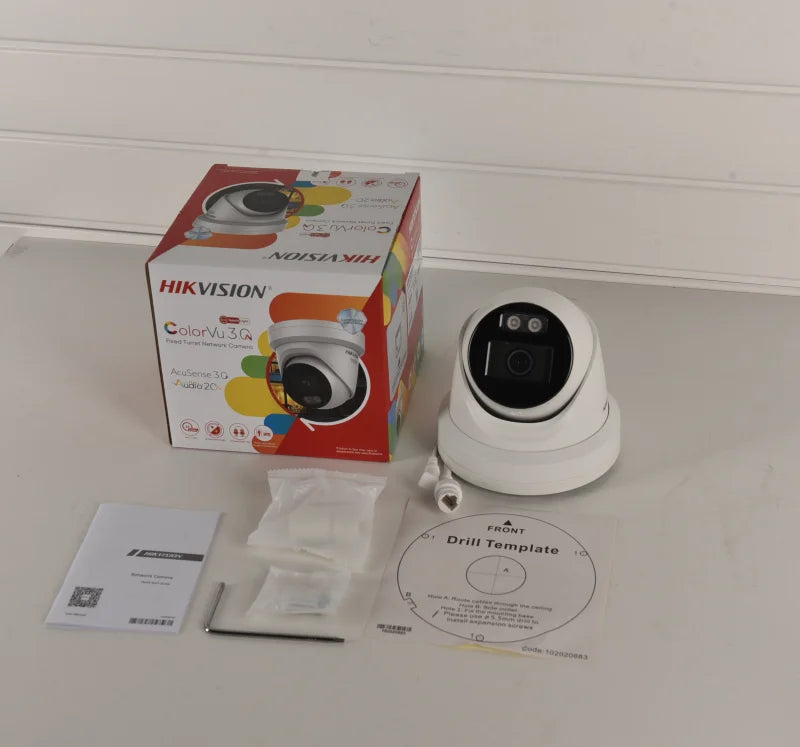 Hikvision 4MP IP Camera DS-2CD2347G3-LI2UY Smart Hybrid Light ColorVu Built-in Dual Mic 4K 24/7 Colorful Turret Network Camera