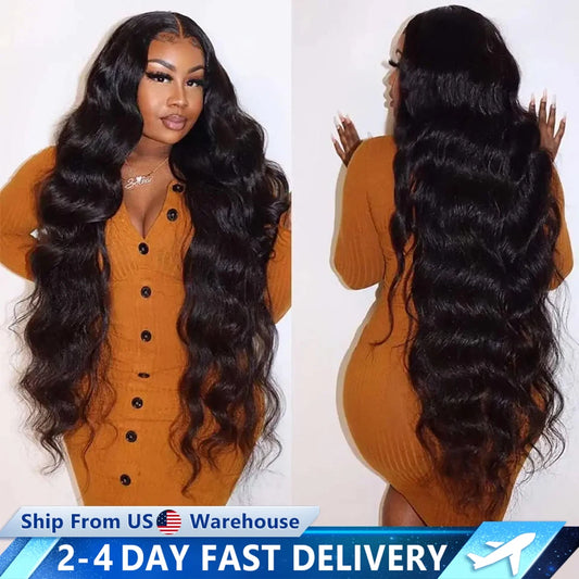 High Density 36 Inch Wigs Brazilian Human Hair Black Wig For Women Choice Sale  13x6 Lace Front Wigs Pre Plucked for Women