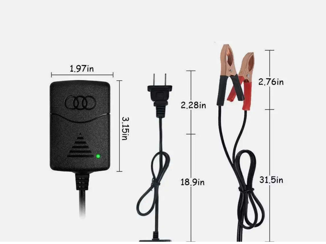 1A Lead-Acid With Indicator Light 14.4 Volt Dual Wire Alligator Clip Camping Auto Charging Socket Smart 12V Car Battery Charger
