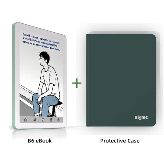 Bigme B6 ebook reader, 6'' color e-ink Electronic book, 36-level front light, Android 14 OS, paper-like ereader Eye-Protecting