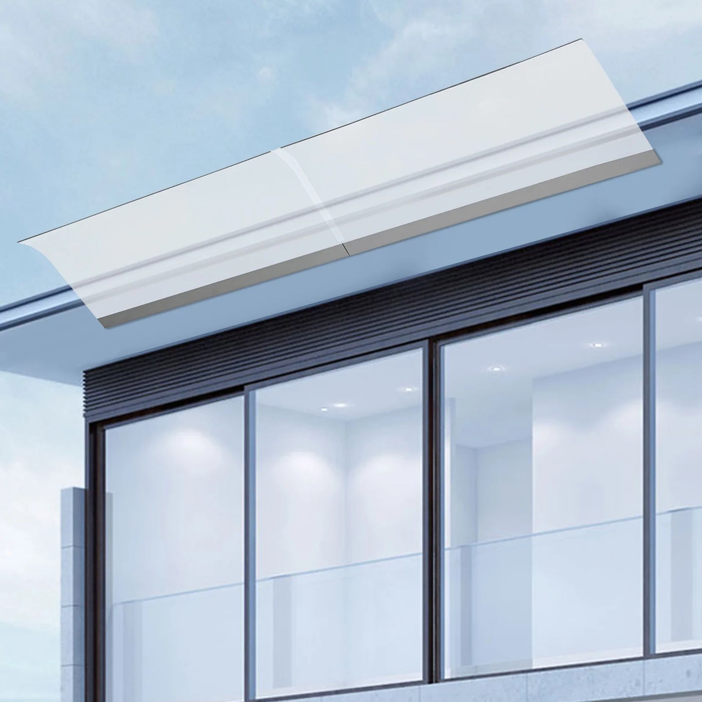 Rainproof Door Window Awning Invisible Rain Shelter Cover Outdoor Front Door Overhang Canopy High Quality 160x50cm/200x40cm