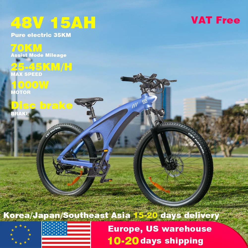 HX Q5 Ebikes 2000W Adults Electric Bike Bicycle 2000W 48V 20AH 27.5 Inch Off-Road Tire Electric E Bikes Mountain Ebike
