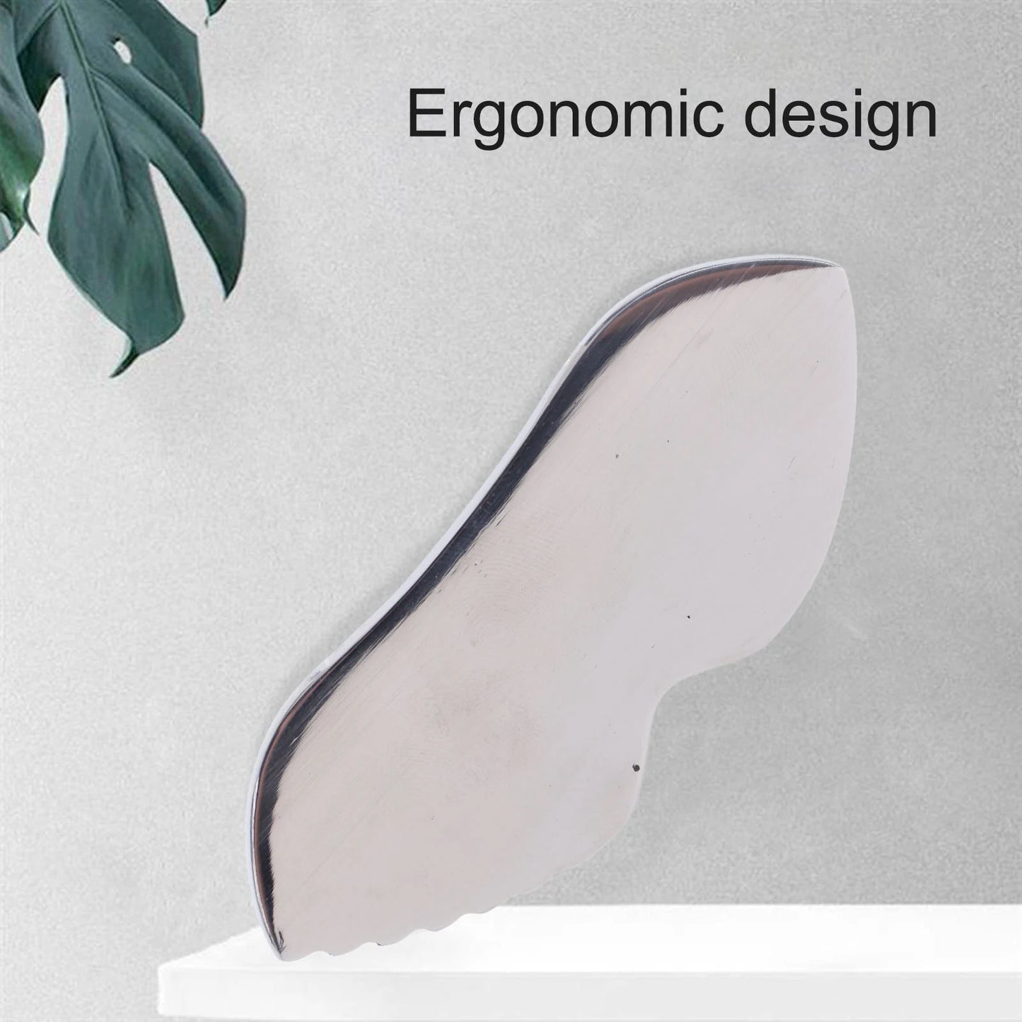 Gua Sha Massage Board Comb Edge 304 Stainless Steel Smoother Surfaces Gua Sha Tool for Soft Tissue Pain Relief Body Care