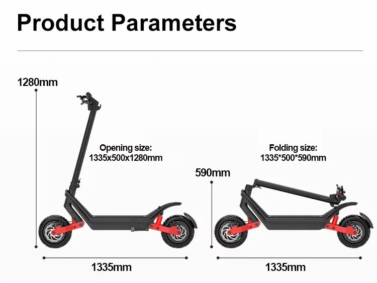 Newly designed 1000W dual motor off-road scooter 48V18.2AH power lithium battery all terrain foldable adult heavy-duty electric