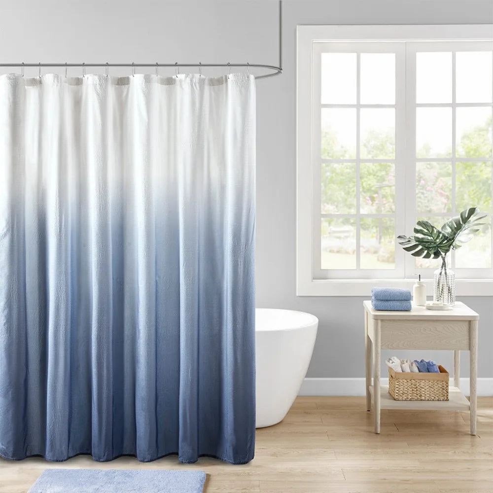Ombre Printed Seersucker Shower Curtain 72x72" Bathroom Products